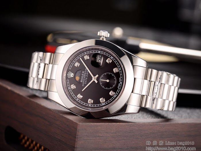 ROLEX勞力士 男士腕表 經典熱賣 高雅品位 全自動機械機芯 真皮錶帶 百搭款手錶  wssb4750